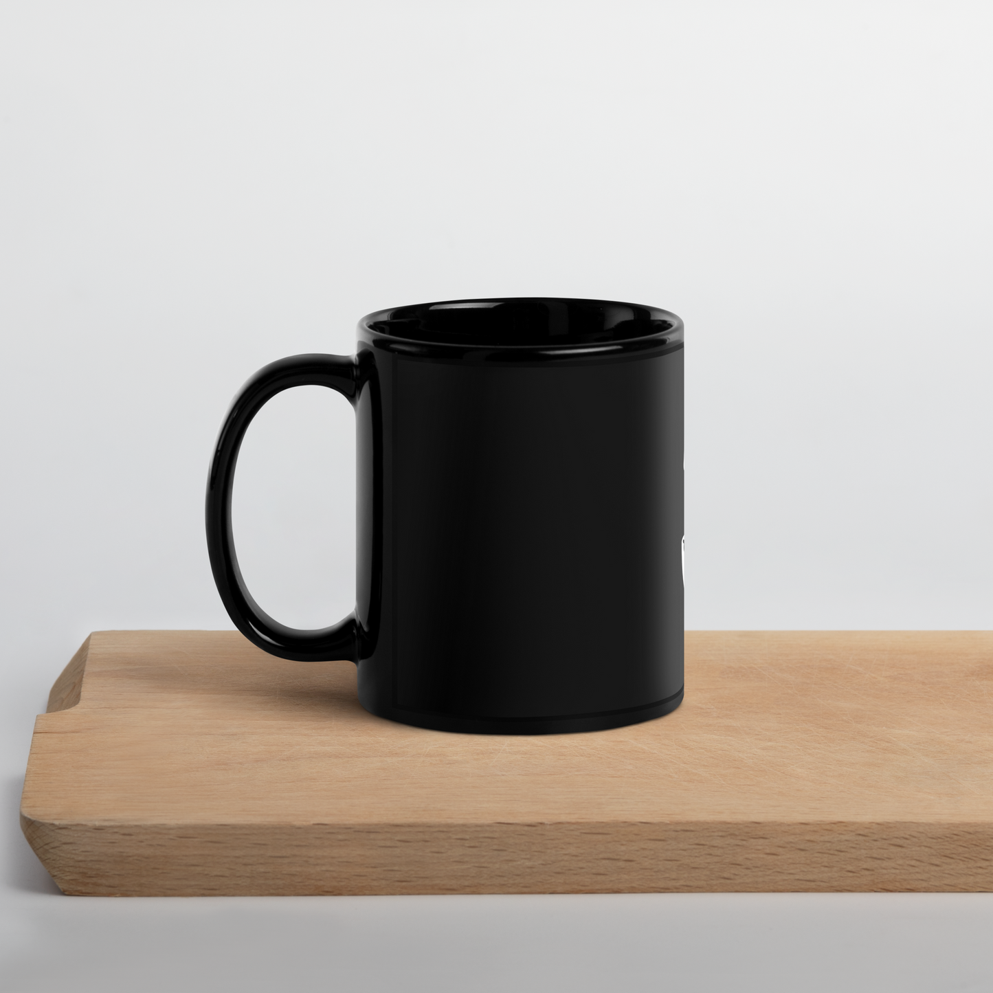 Coffee First Black Glossy Mug