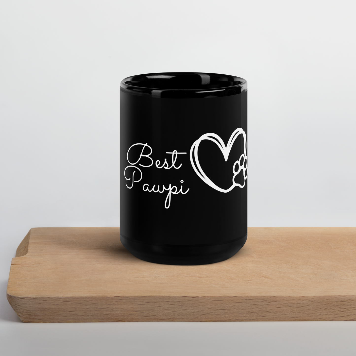 Best Pawpi Black Glossy Mug