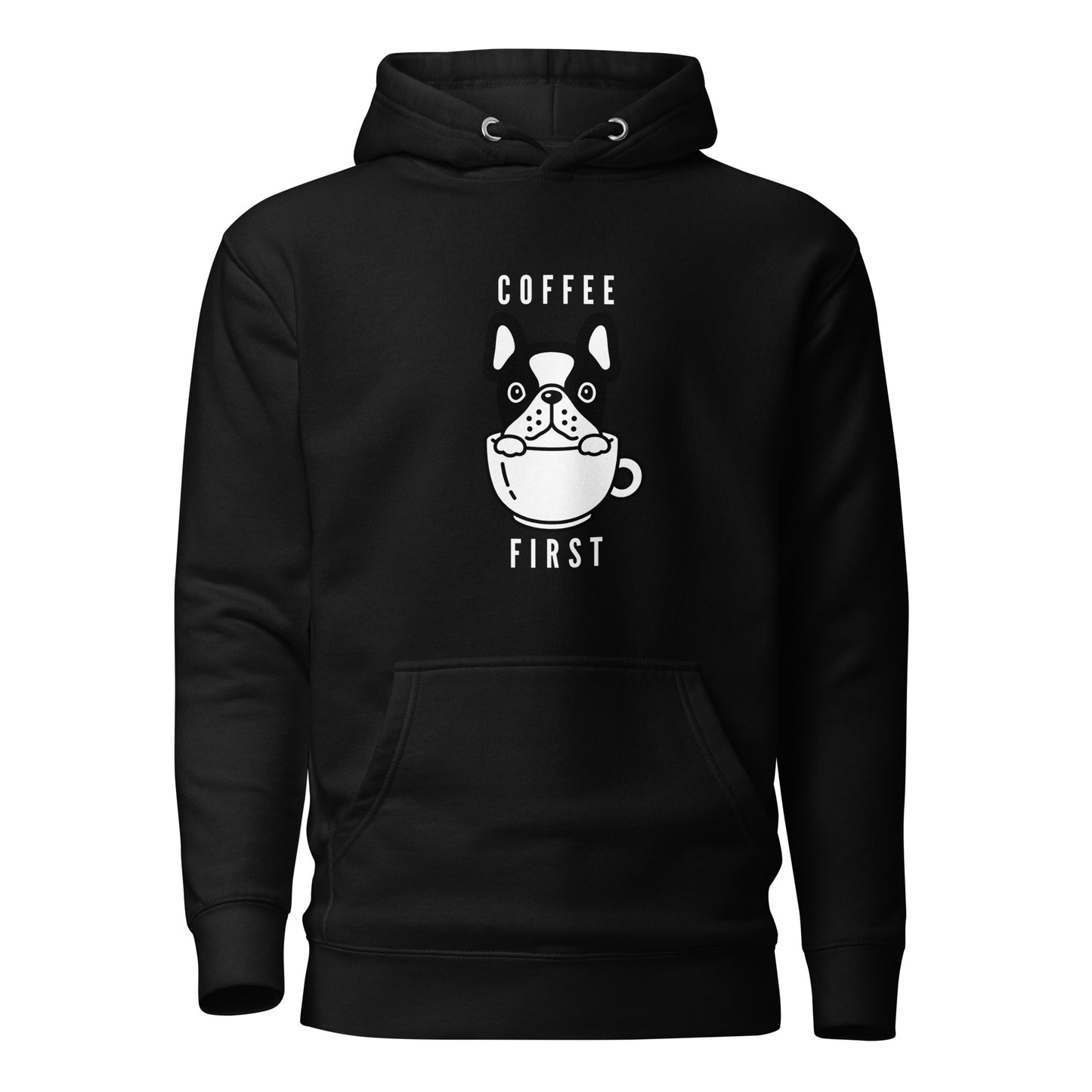 Coffee First Frenchie Unisex Hoodie