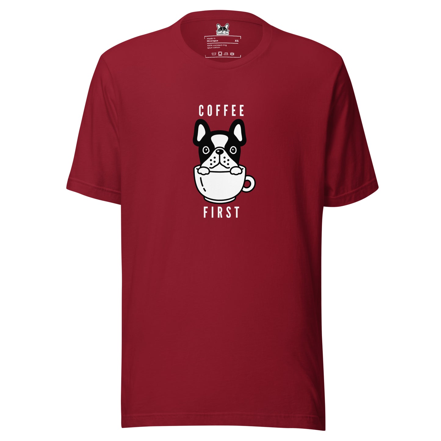 Coffee First Frenchie Short Sleeve T-shirt